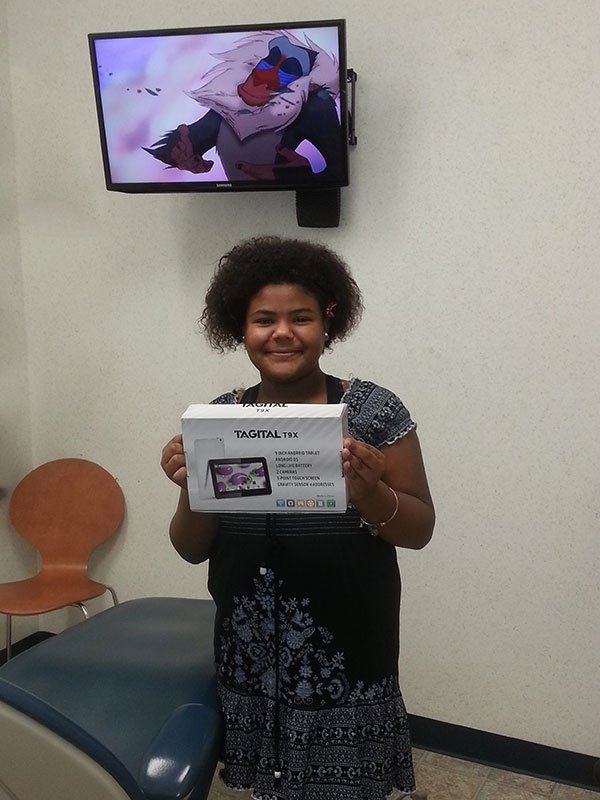 Dr. Radparvar's tablet raffle winner