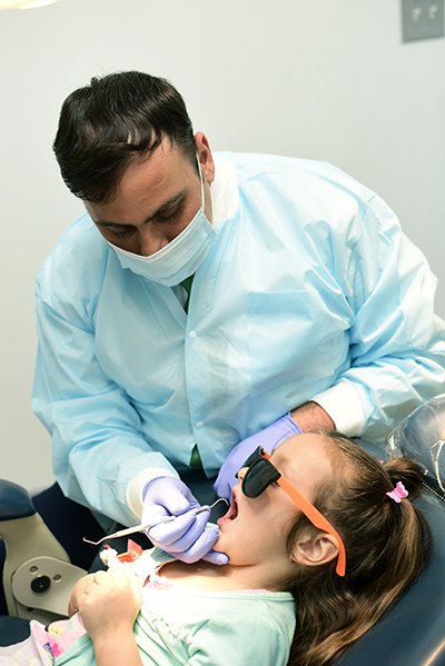 Child at the dentist